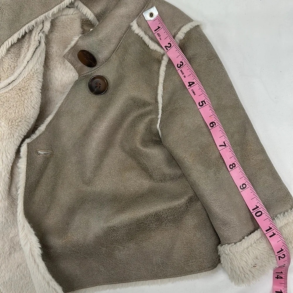 Baby Gap Metallic Faux Fur Lining Coat Size 12-18months